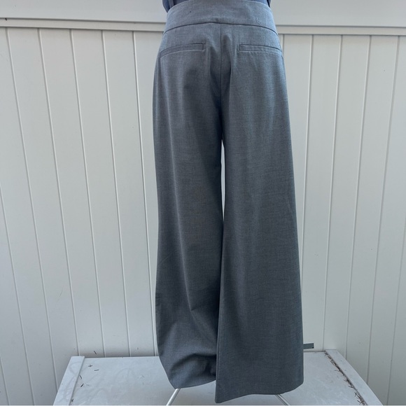 NWOT gray sailor pleated flare pants size 6L - Picture 8 of 14